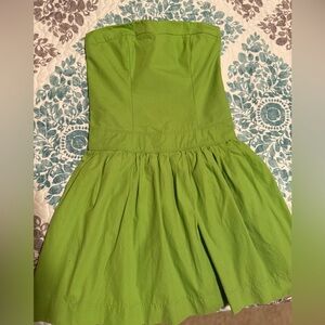 Hollister Green Strapless Juniors Dress
